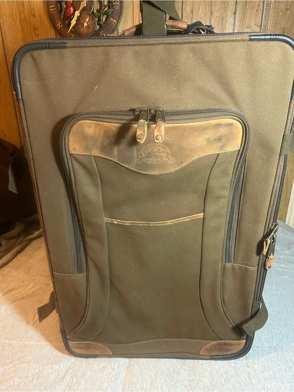 Cabela's Outback Brown Carry-On Travel Bag and suitcase matching set.